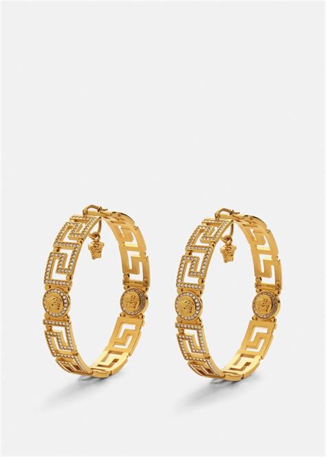 versace earrings womens|Versace hoop earrings.